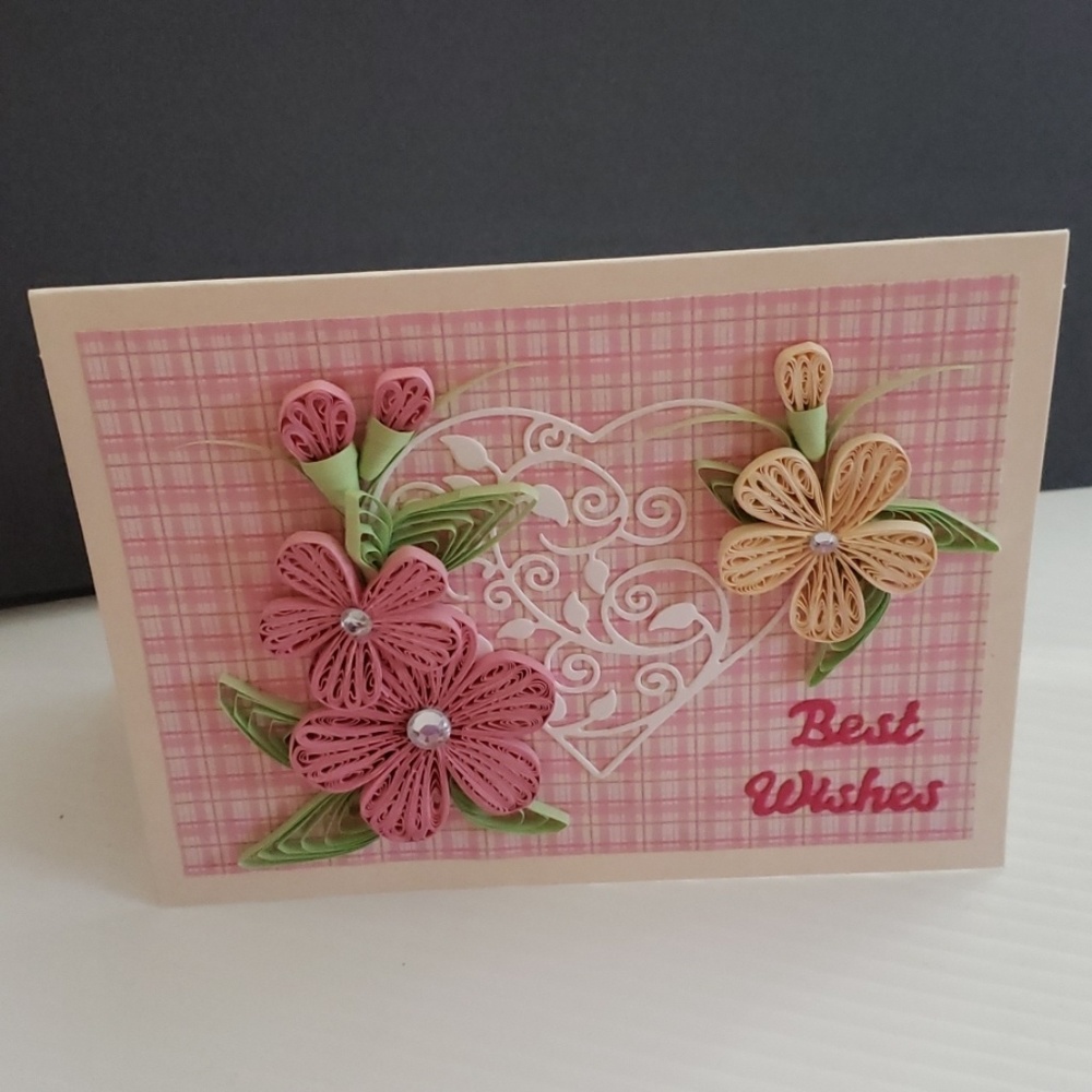 Best wishes handmade card Stationary 3D Stationary